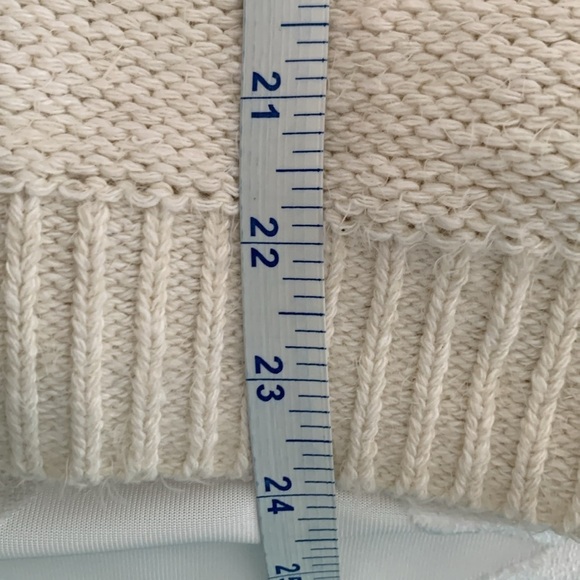 Women’s Forever 21 Chunky Knit Boho Cream Sweater w/ Fringed Sleeves. Size M - Picture 13 of 13